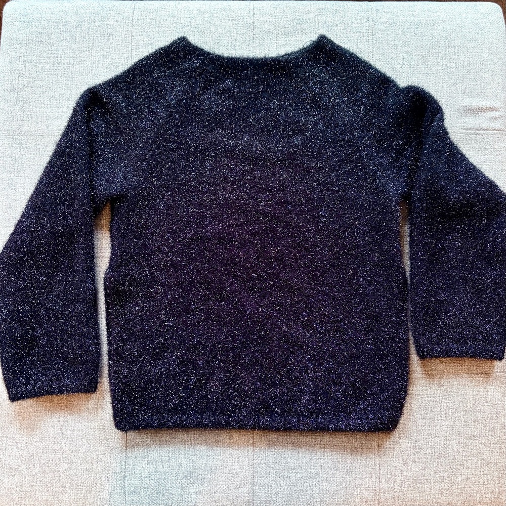 Black Shimmery Boat Neck Sweater H&M XS